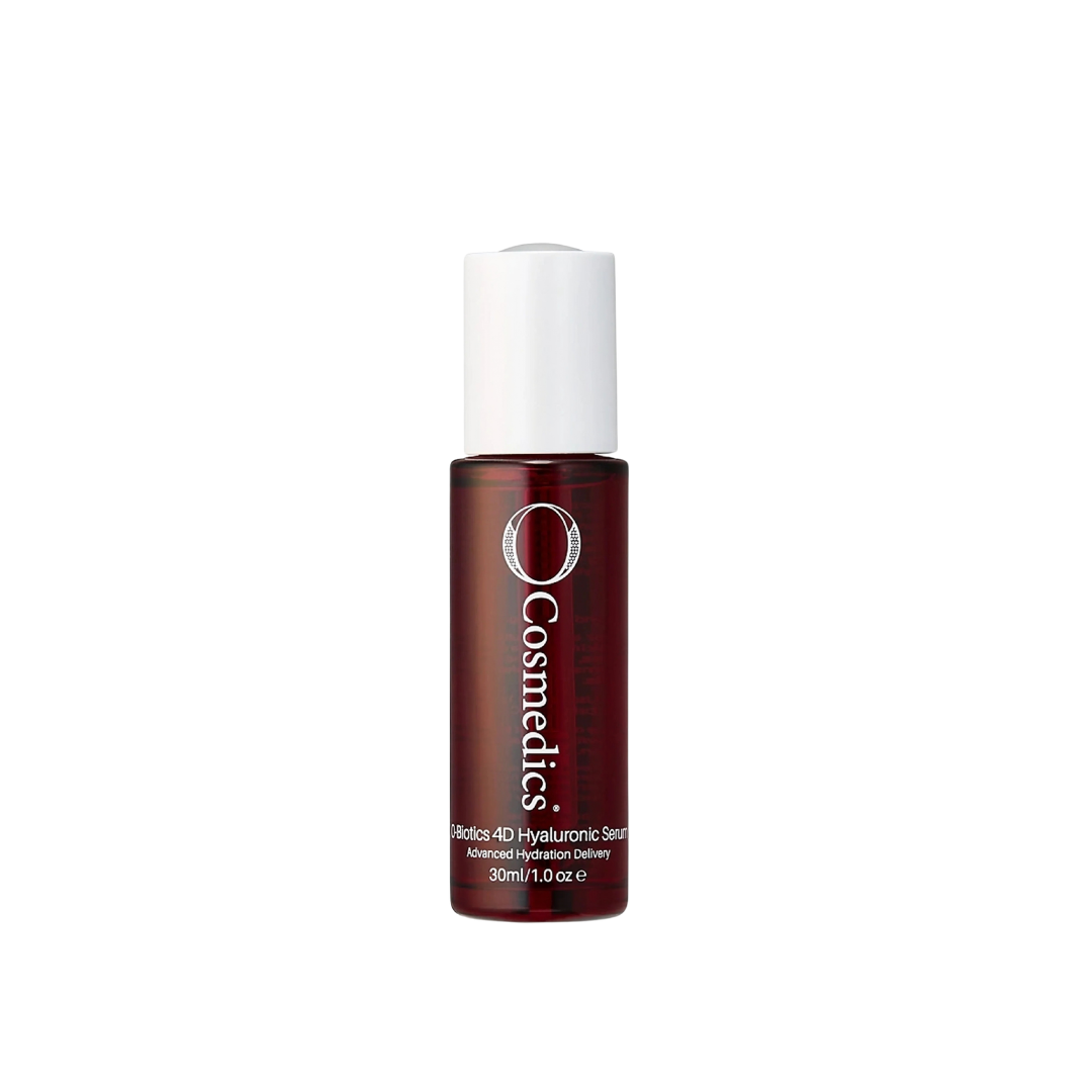 O COSMEDICS O-Biotics 4D Hyaluronic Serum 30ml, an advanced hydrating serum with four forms of Hyaluronic Acid for plumper, smoother skin.