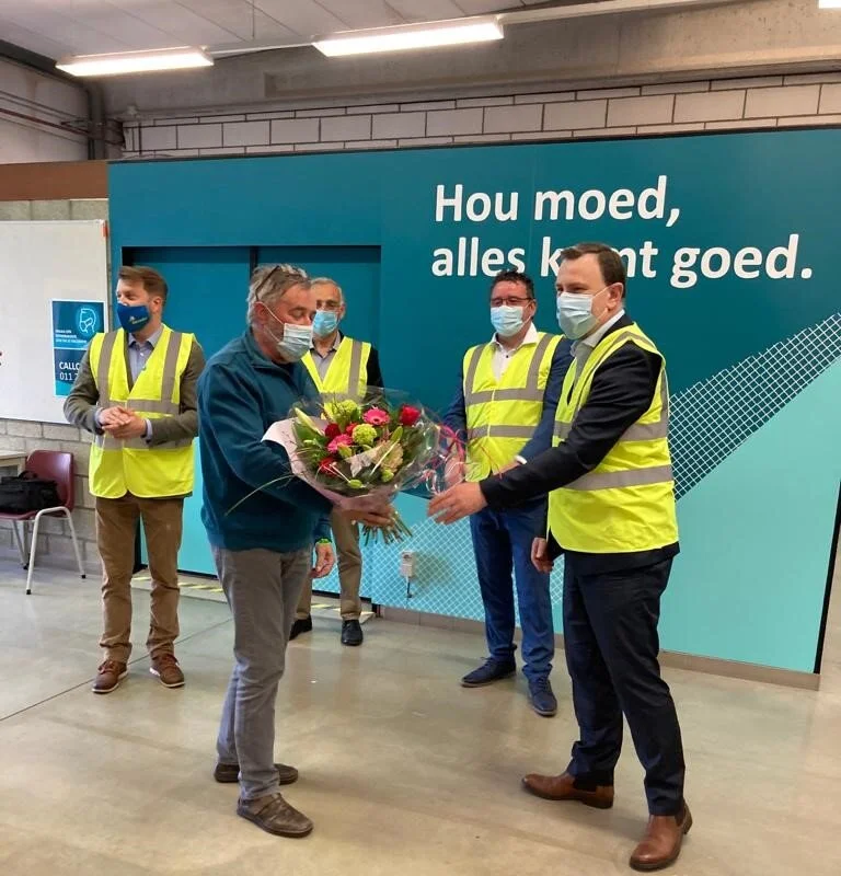 10.000e vaccinatie in het vaccinatiecentrum in Peer