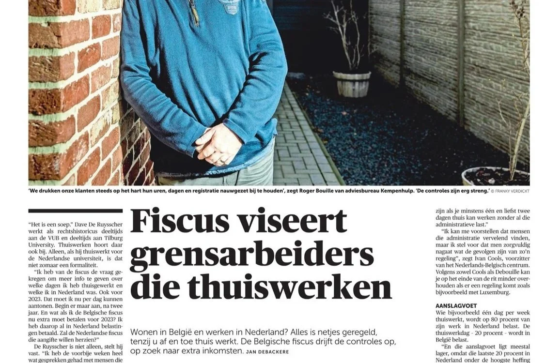 Fiscus viseert grensarbeiders die thuiswerken