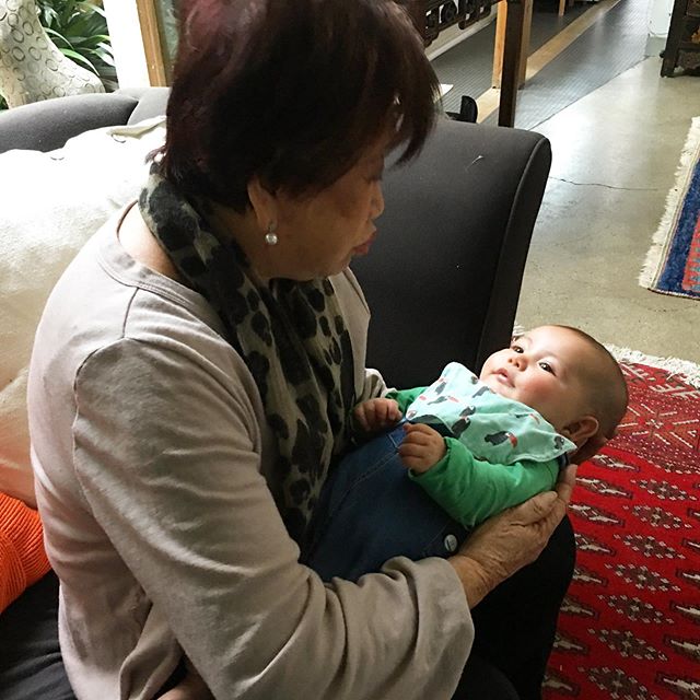 Here is Elizabeth aged 88 with her great grandson aged 4 months. Supporters of #elizabethchongarecipeforliving the #documentary #film is still in the workings. It&rsquo;s been harder with a newborn to find time and brain space and there are so many r