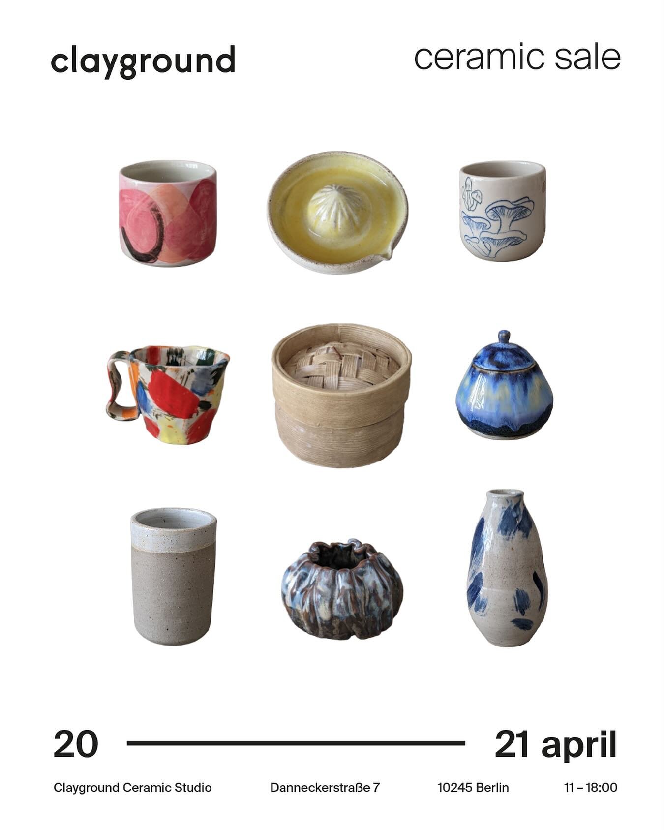Get ready to mark your calendars! Our highly anticipated annual Spring Sale is just around the corner, happening on April 20th and 21st.  Our talented @Claygroundberlin members have been hard at work crafting an array of stunning pieces, and our kiln