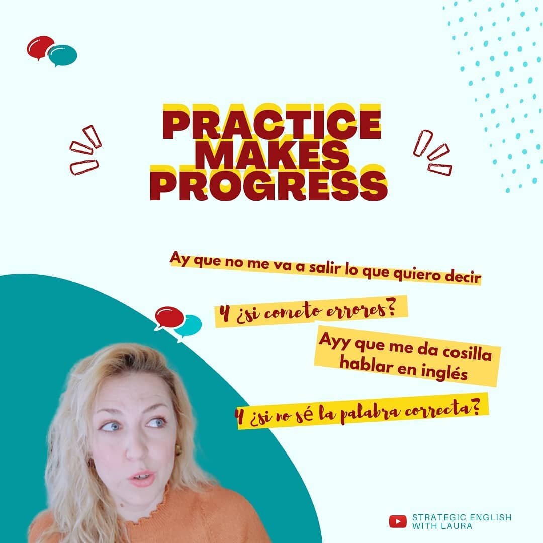 ❗MISTAKES and FEAR of failure

😱 &quot;Qu&eacute; verg&uuml;enza me da hablar en ingl&eacute;s a veces&quot;.... lo oigo tanto and it's super common, but it's also super important to get rid of this idea of mistakes as something shameful. 
&iquest;Q