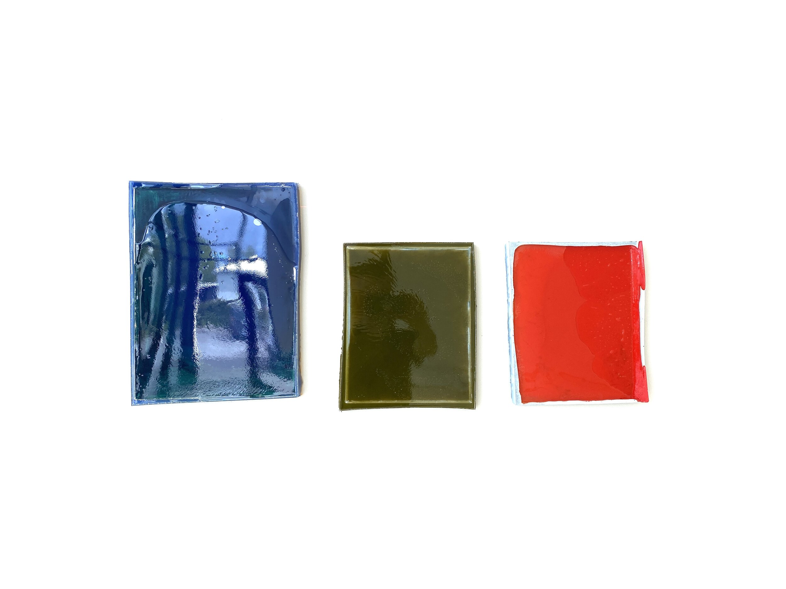 untitled (three silicon paintings) size varies