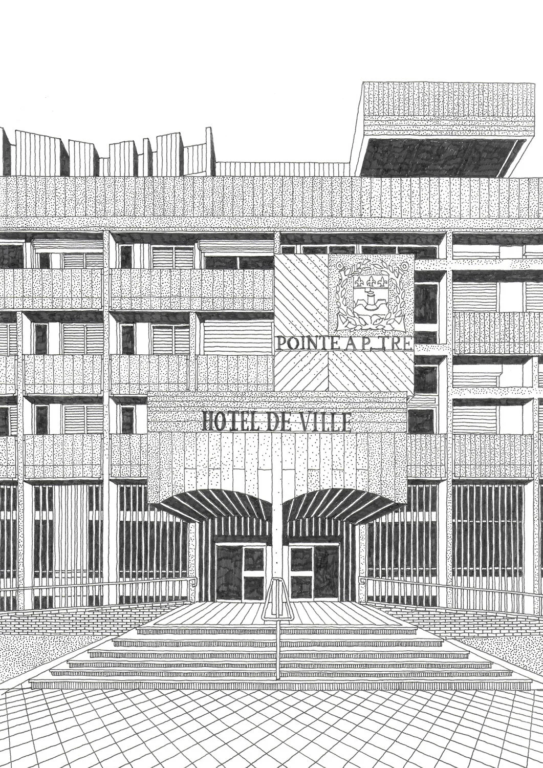 Hotel De Ville, Route de Chauvel, Pointe-à-Pitre, Guadeloupe