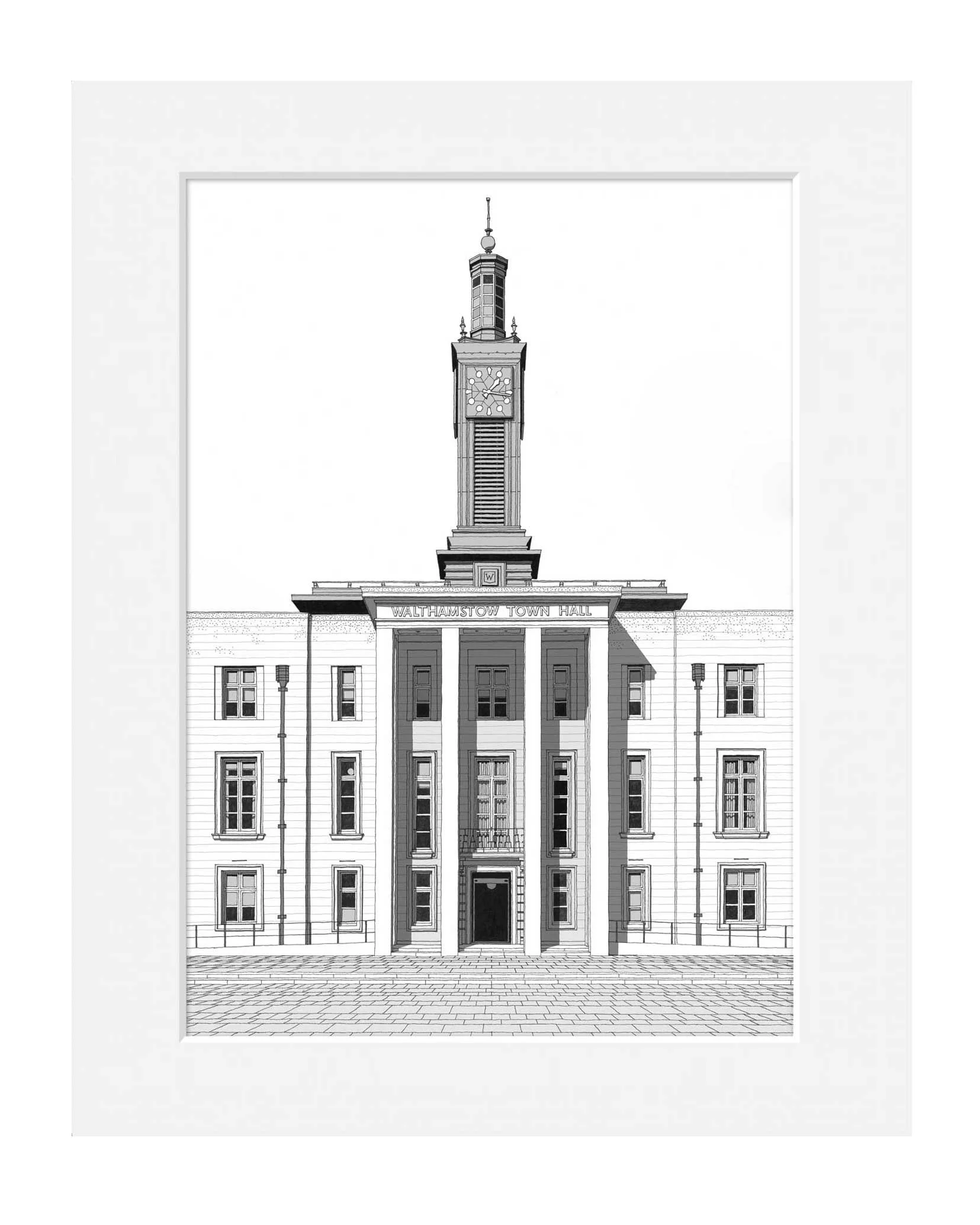 Shop_Framed_Walthamstow_Town-Hall-BW-mount_A3.jpg