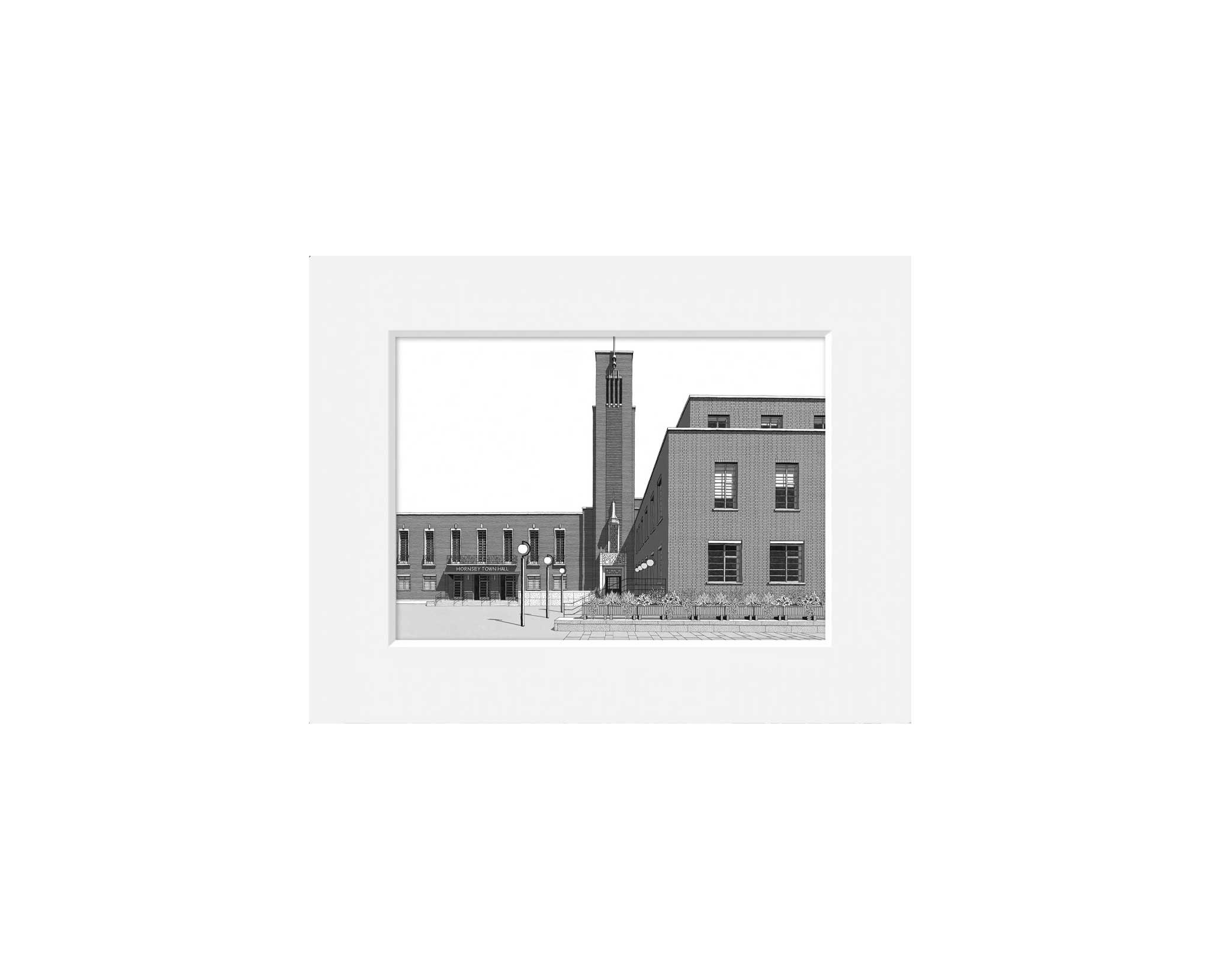 Shop_Framed_Hornsey_Town-Hall-BW-mount_A5jpg.jpg