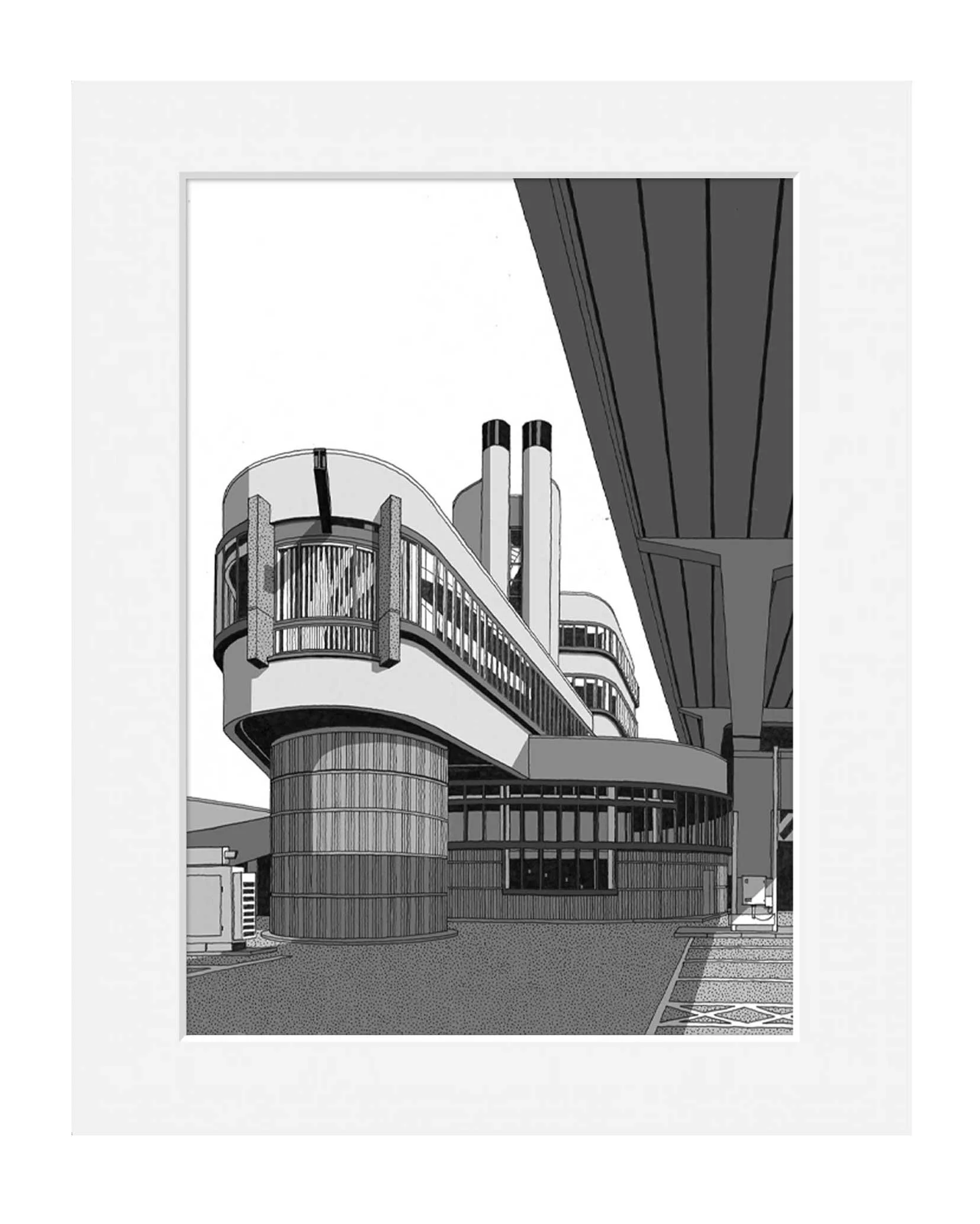 Shop_Framed_Paddington_Battleship_Building-BW-mount_A3.jpg