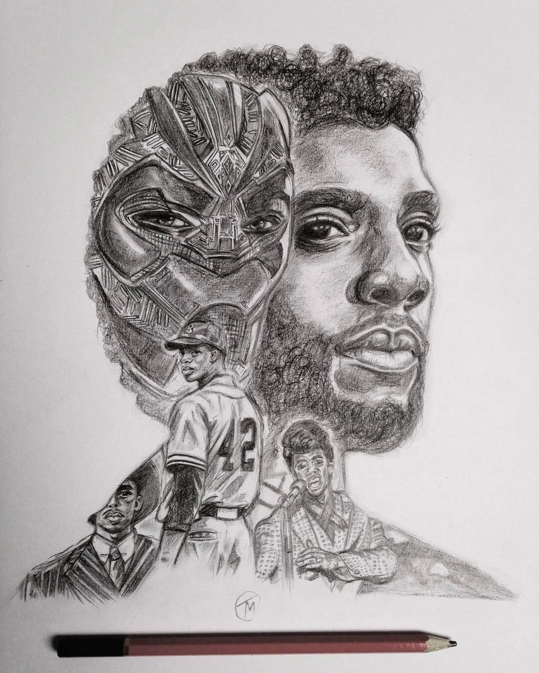 C H A D W I C K Pencil Portrait (2020)