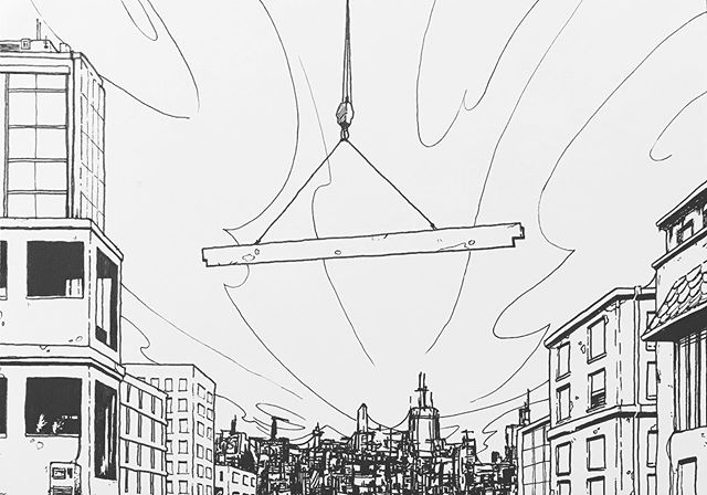 Prompt number 5! #build 
It&rsquo;s still a day late but I&rsquo;m working on catching up. Pretty happy with how this one turned out. I definitely feel more comfortable adding stuff that isn&rsquo;t in the original sketch.
-
-
@jakeparker @inktober #