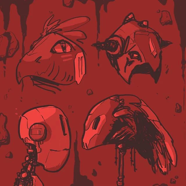 Some random shapes turned into ehh helmets? and robots I think:p
-
-
#digitalsketch #sketch #randomsketch #helmets #robots #robot #birdhead #predator #warrior #warriorhelmet #red #photoshop #wacomtablet