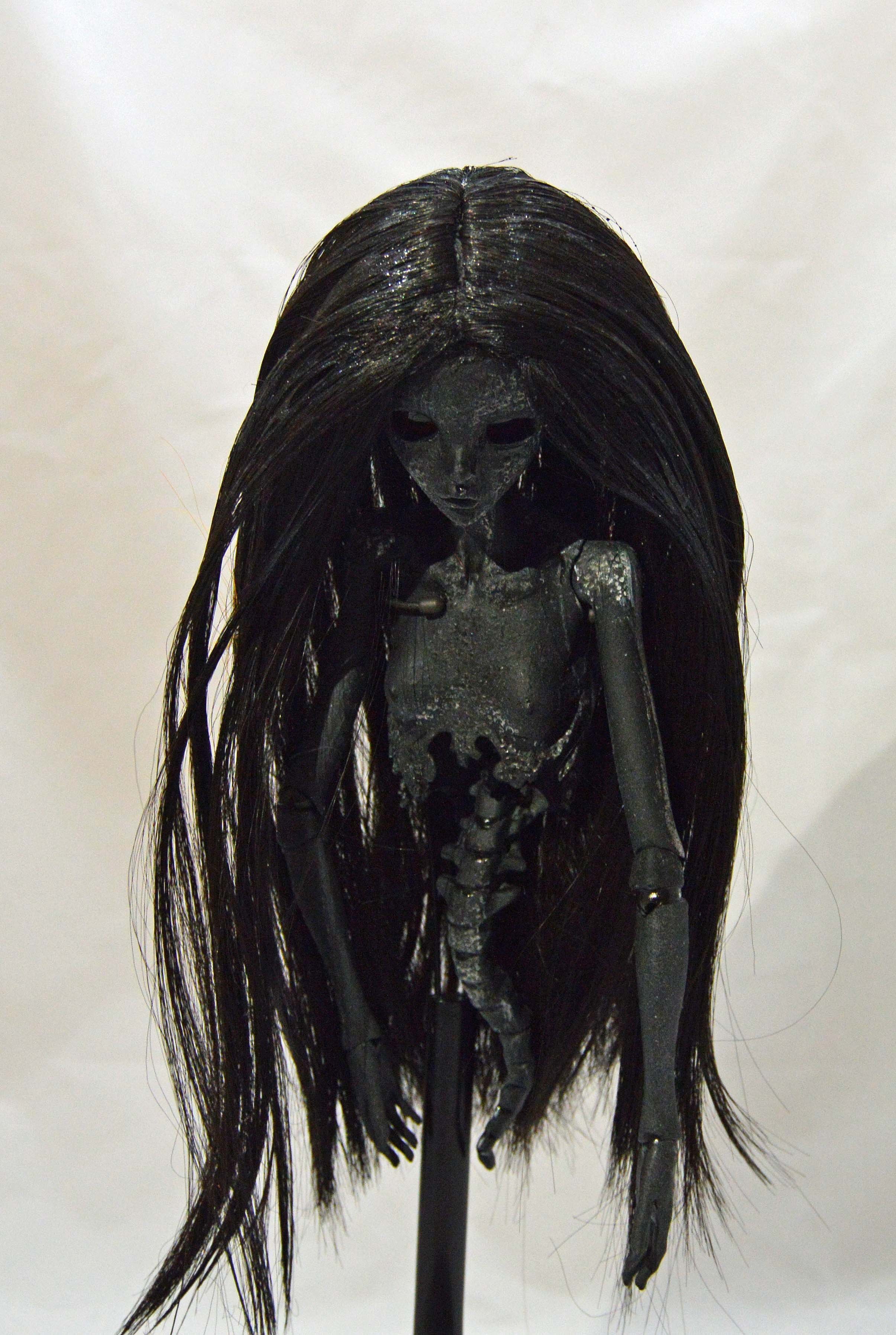 (#23) 75 Apples Art- Resin black BJD Customized Shadow People OOAK