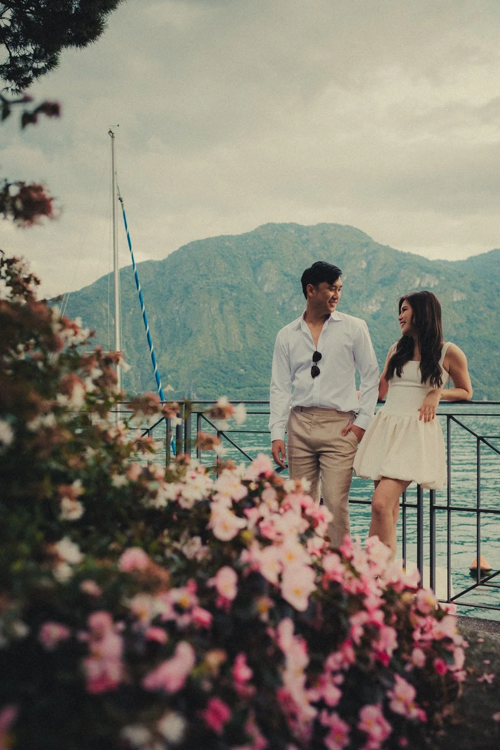 Lake Como photographer and videographer for engagement.