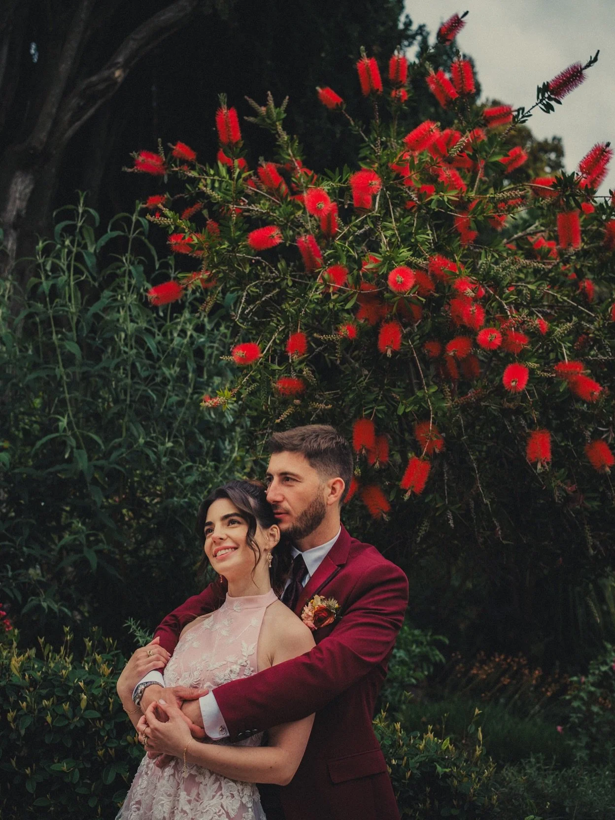The wedding of M &amp; M, where the colors popped just as much as their love 🎨

Reception @chateauhermitagedecombas 
Dress @angelapedregal 
Suit @empiredumarie 
MUA @aurorenavaud 
Hair @elodie.coiffure 
Florist @corinne.perignon.events 
Photographer