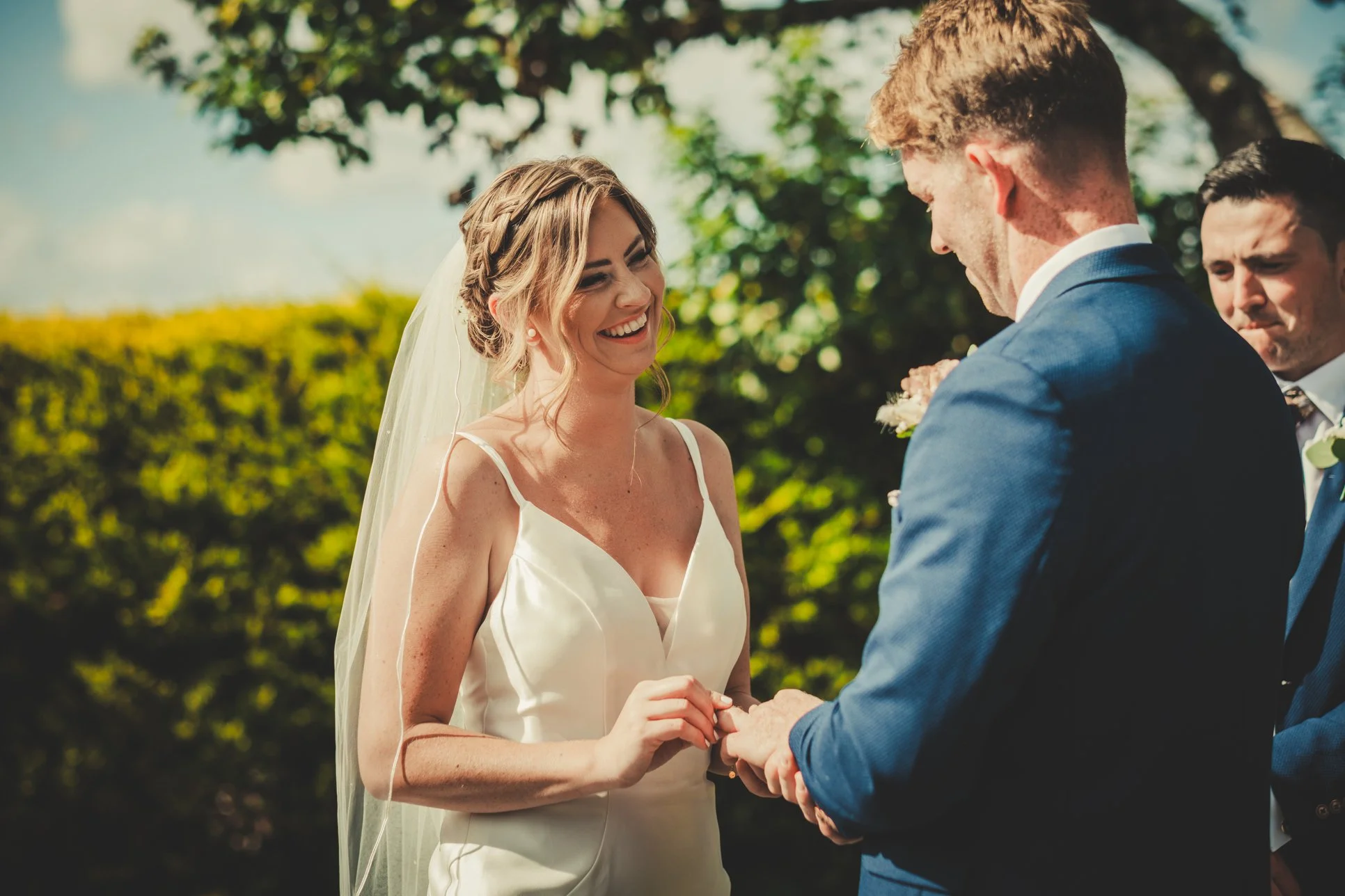 wedding ring exchange ceremony manoir de longeveau