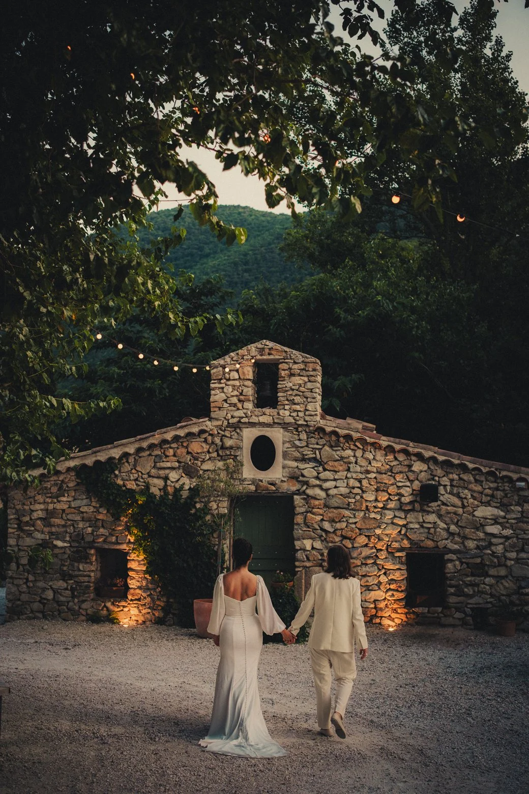 Portrait of LGBTQ+ brides at Hameau de Valouse in Drôme Provençale