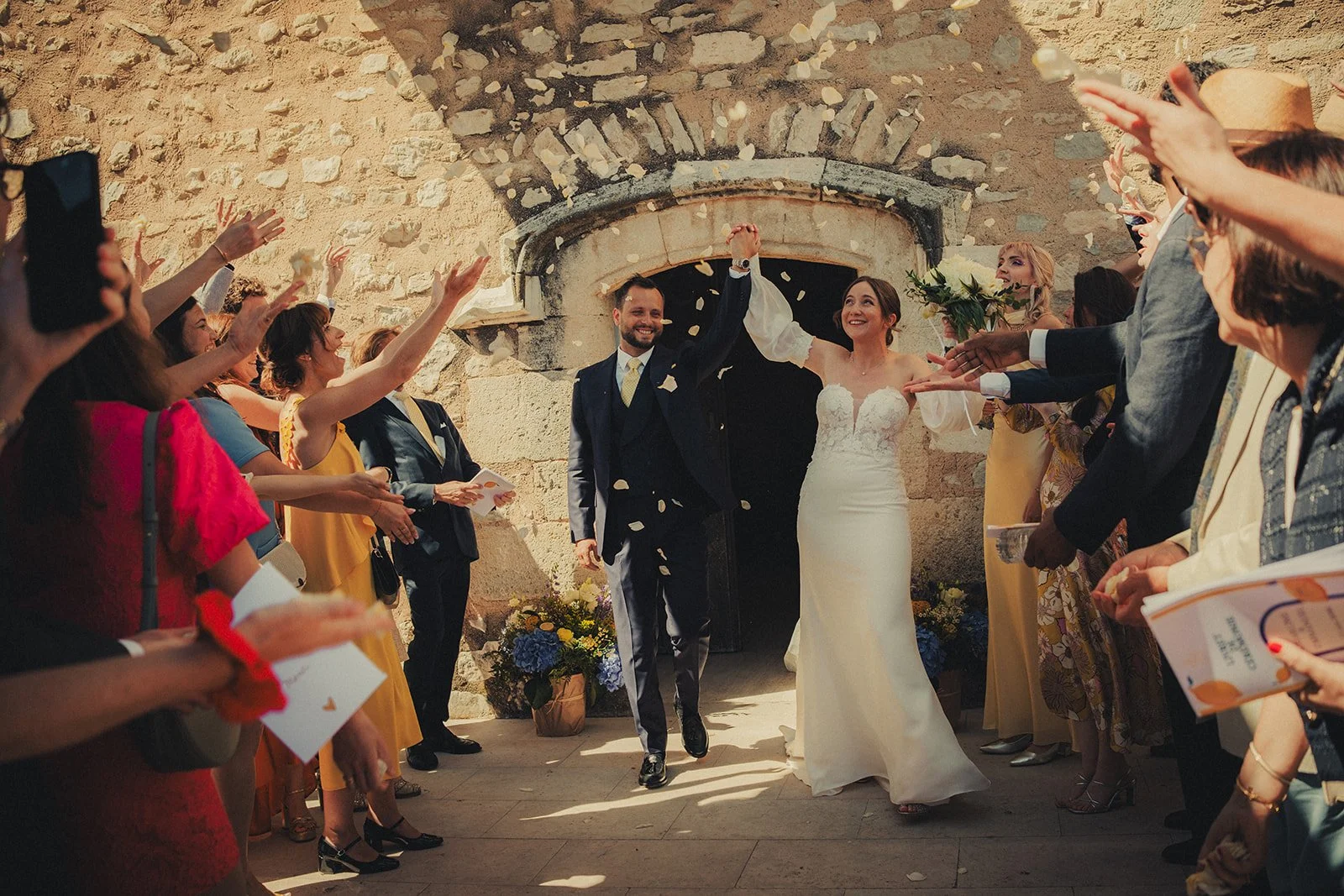 Summer religious wedding in the south of France