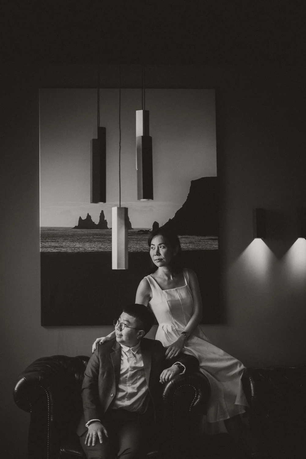 couple portrait for elopement in Iceland