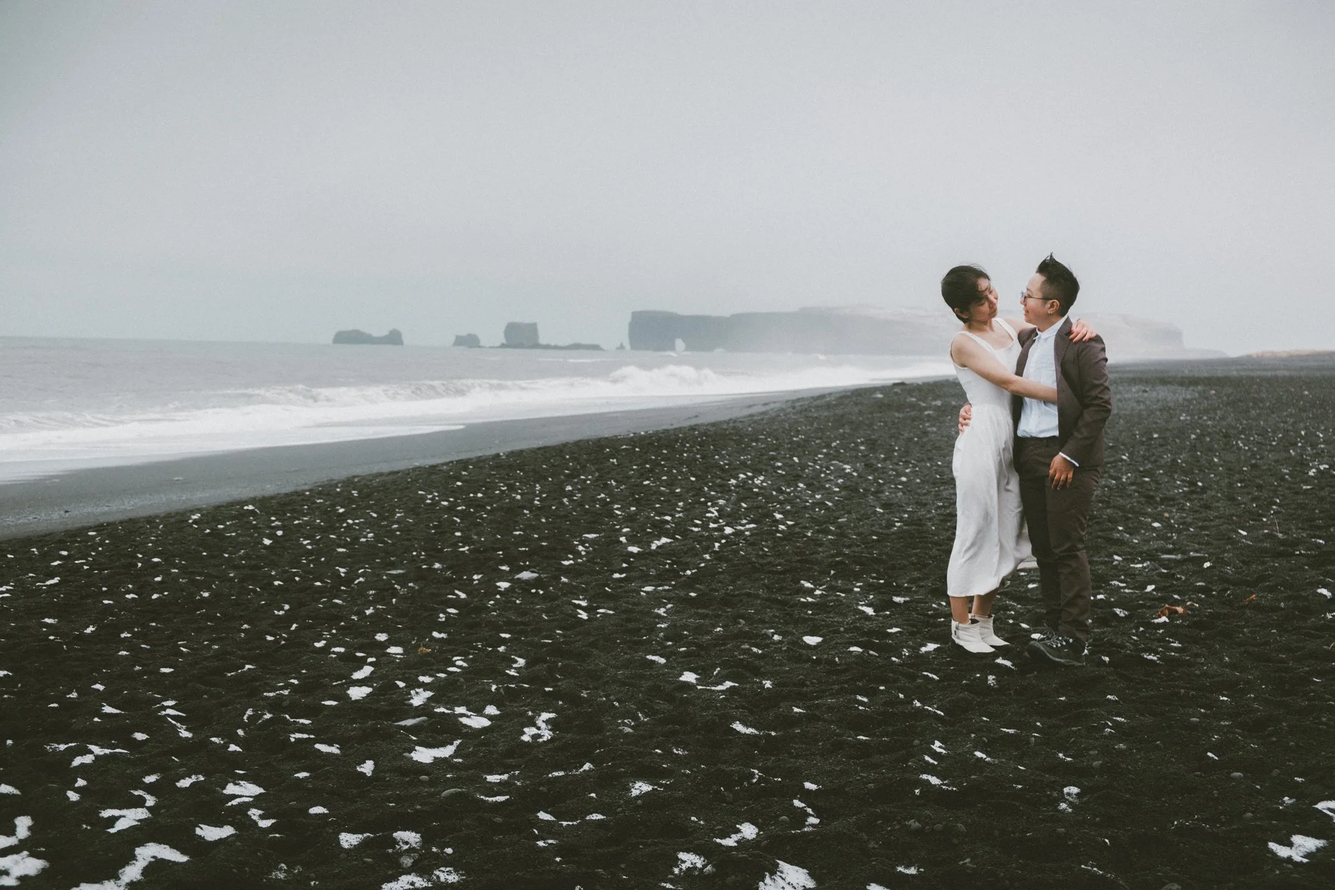 south coast iceland elopement photographer black sand beach