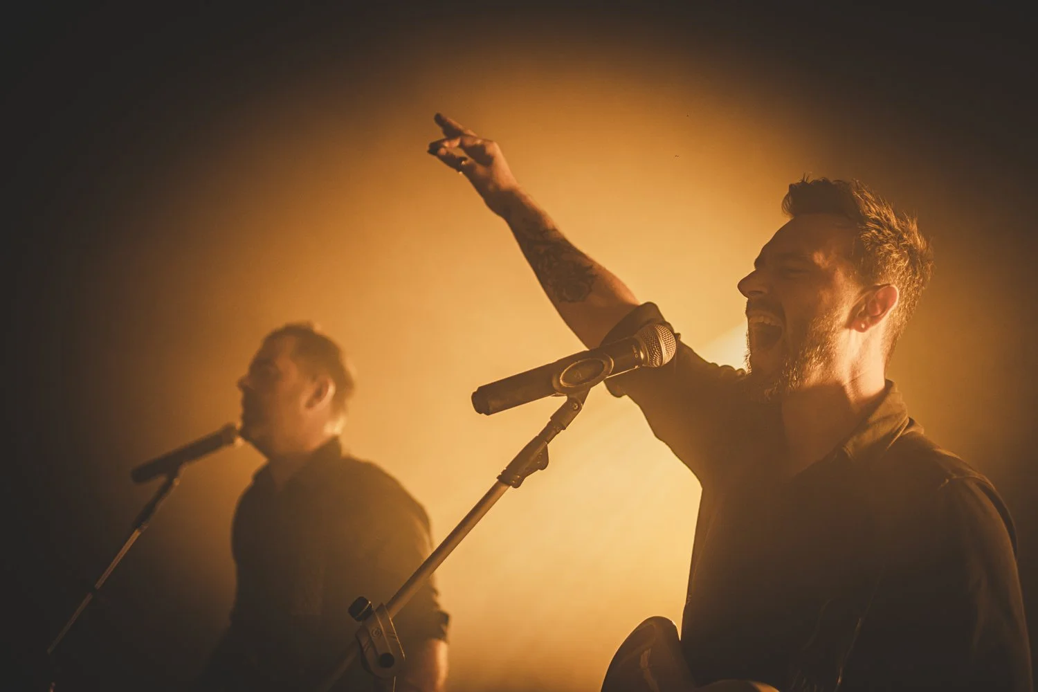 live band singing wedding party