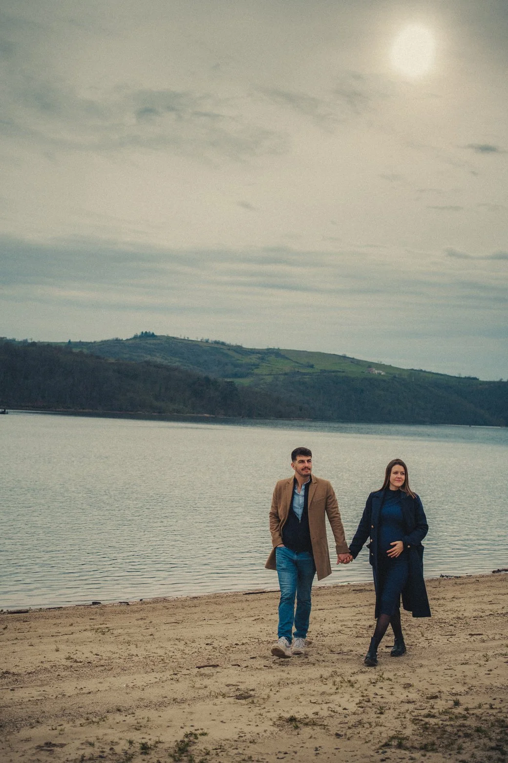 photographe grossesse en hiver à roanne