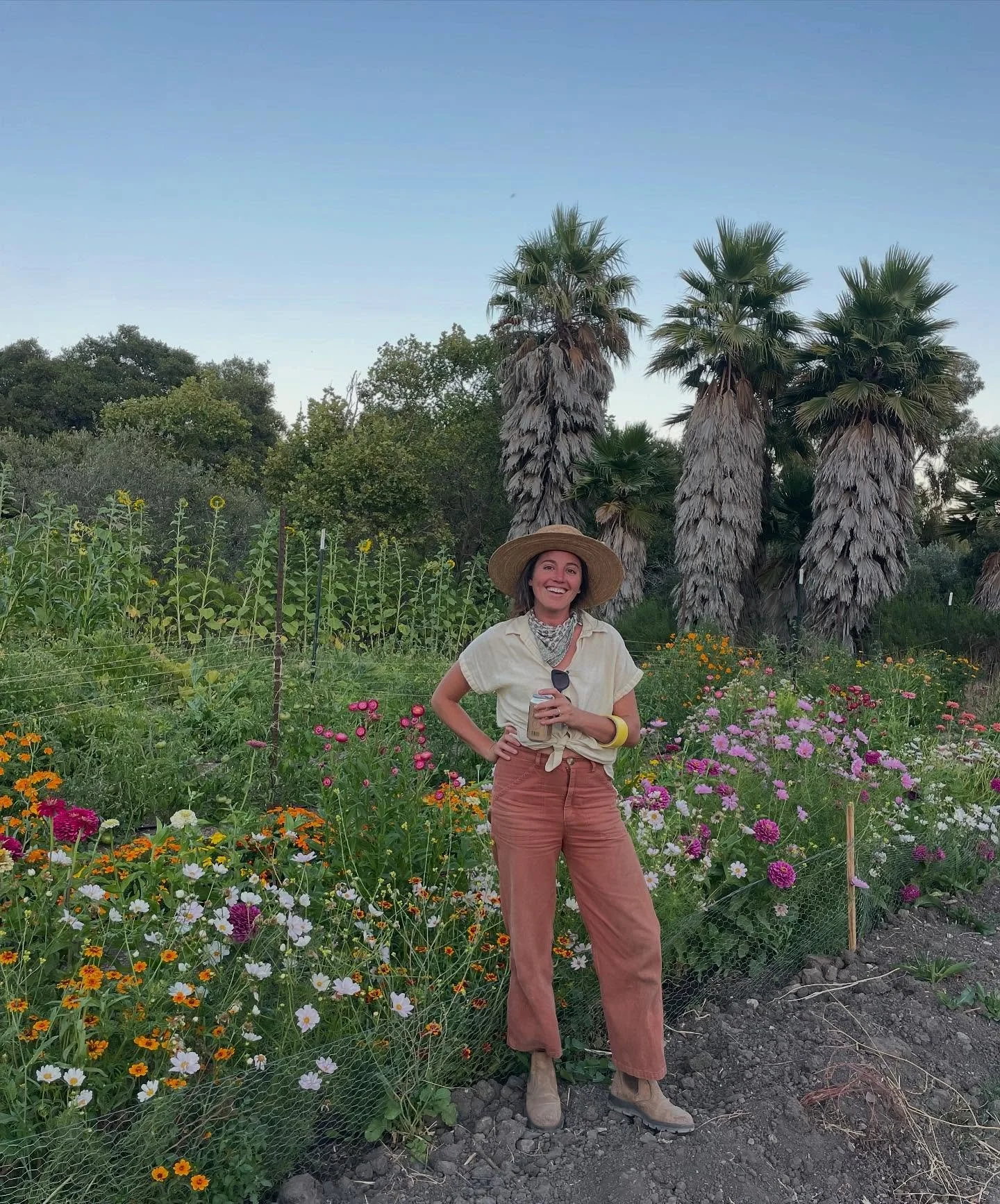 @scar_of_the_sea took this photo &amp; I&rsquo;m grateful to have it 💛 it was peak garden chaos &amp; equally peak joy, at dusk in mid August, the eve before our first harvest pick at Bassi 🌻🌻🌻