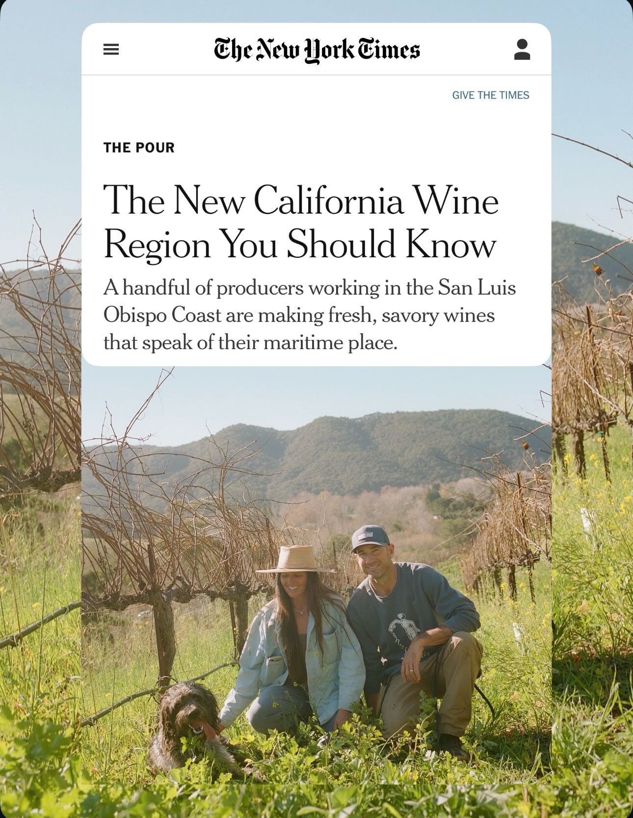 SLO Coast in the spotlight! 🌊 Thank you to @ericasimov and the @nytimes for highlighting regenerative farming and our little slice of the California coast. 

There truly is something special happening here, you can feel it.  We are lucky to be surro