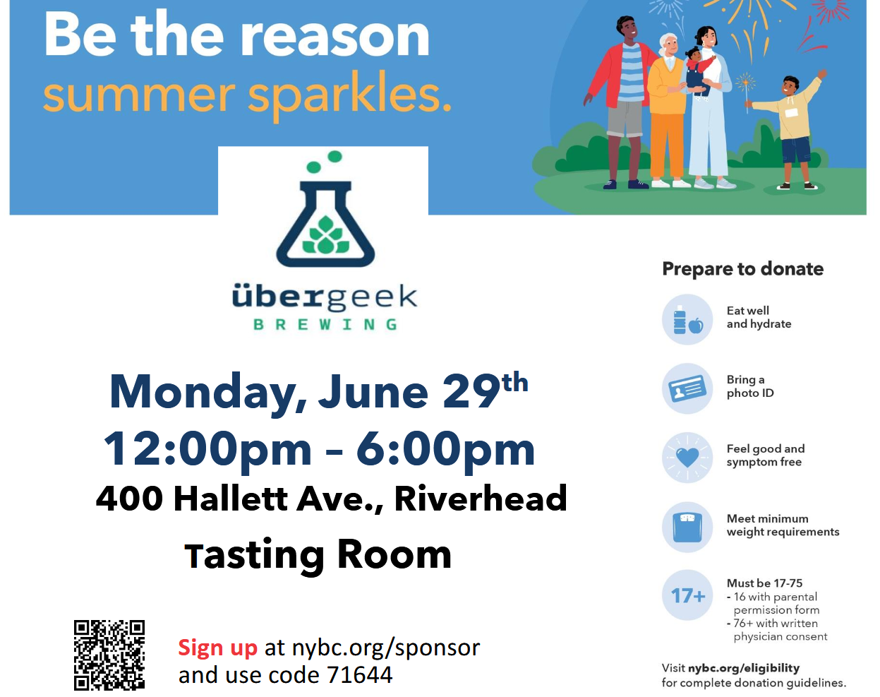 NEW YORK BLOOD CENTER - SUMMER BLOOD DRIVE