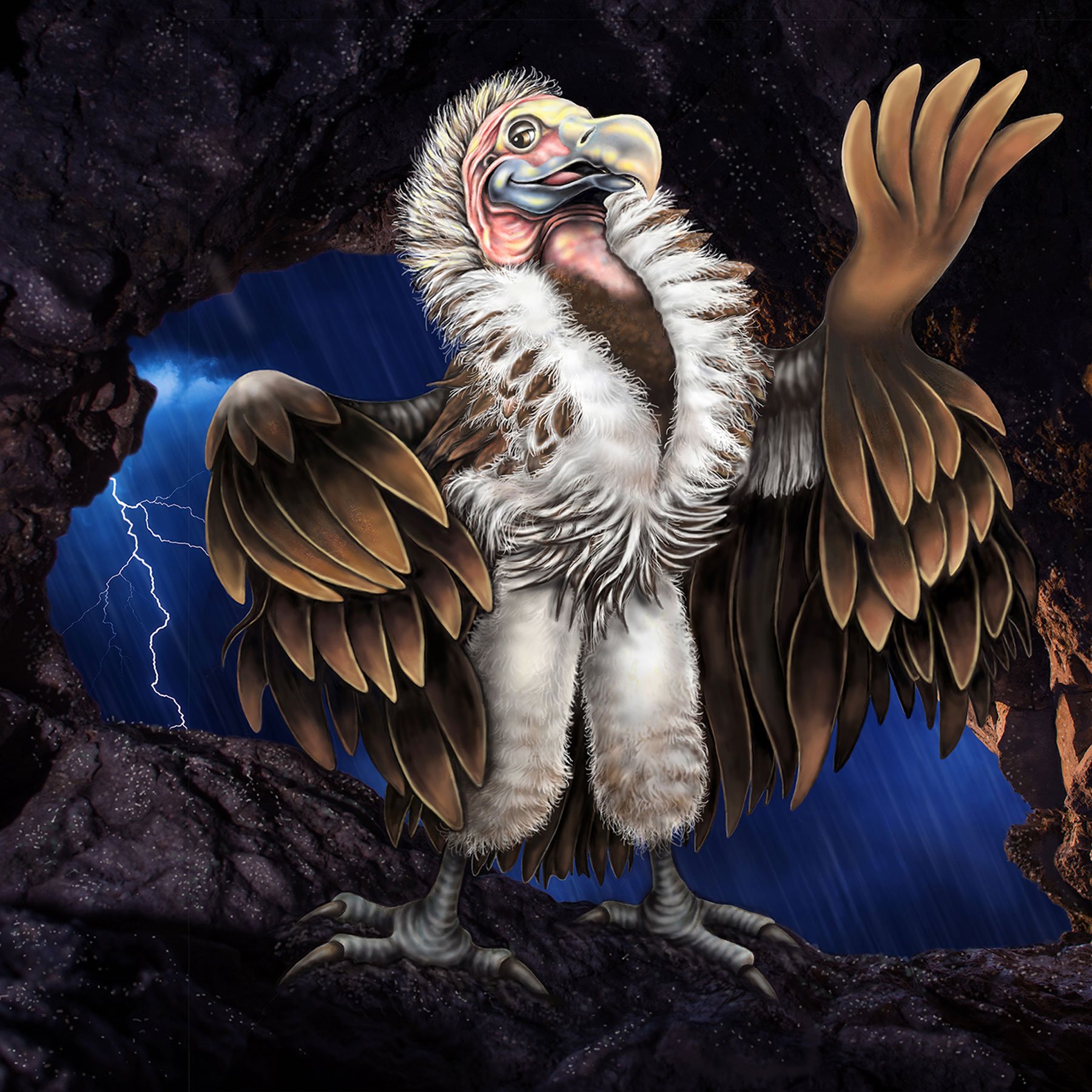 Vulture in Cave