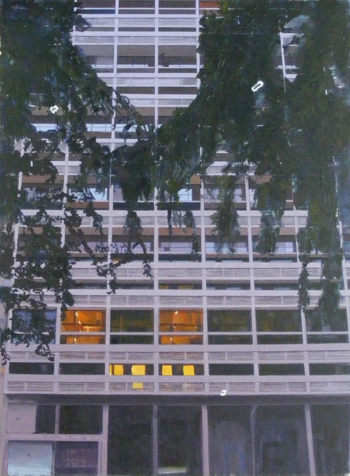 Le Corbusier Two (with Le Corbusier flaking paint from Cité de Refuge) 75 x 110cm