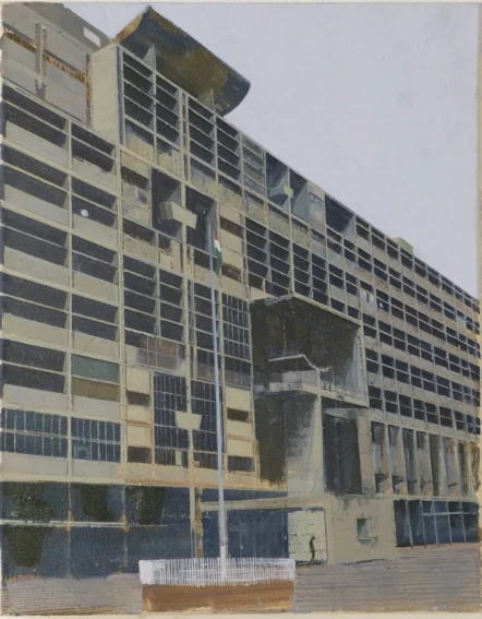 Le Corbusier Chandigarh Six 41 x 51cm oil on canvas