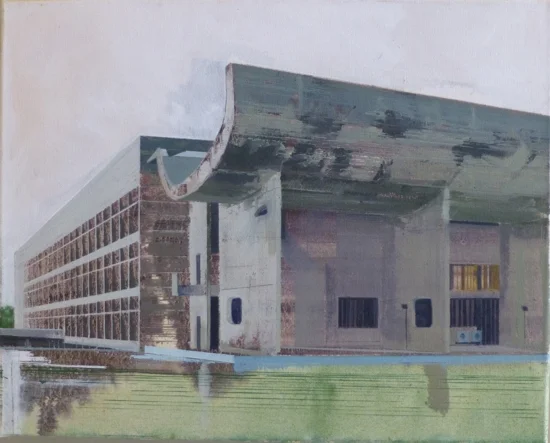 Le Corbusier Chandigarh Seven 51 x 41cm oil on canvas Private Collection