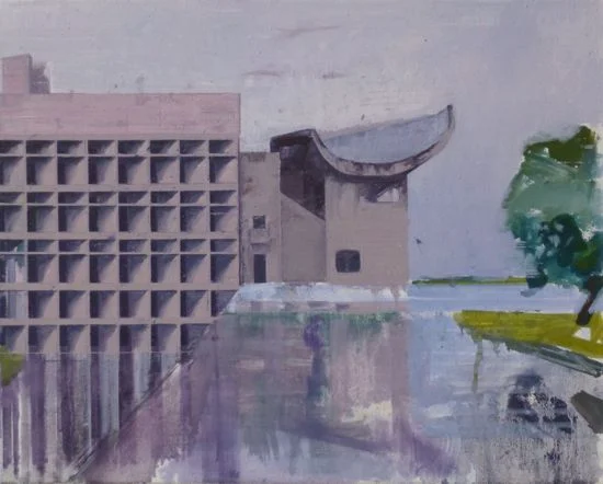 Le Corbusier Chandigarh Two 51 x 41cm oil on canvas Private Collection