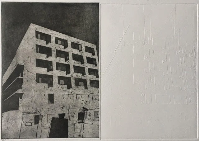Walter Gropius Bauhaus Dessau One 30 x 20cm aquatint Somerset paper 2016