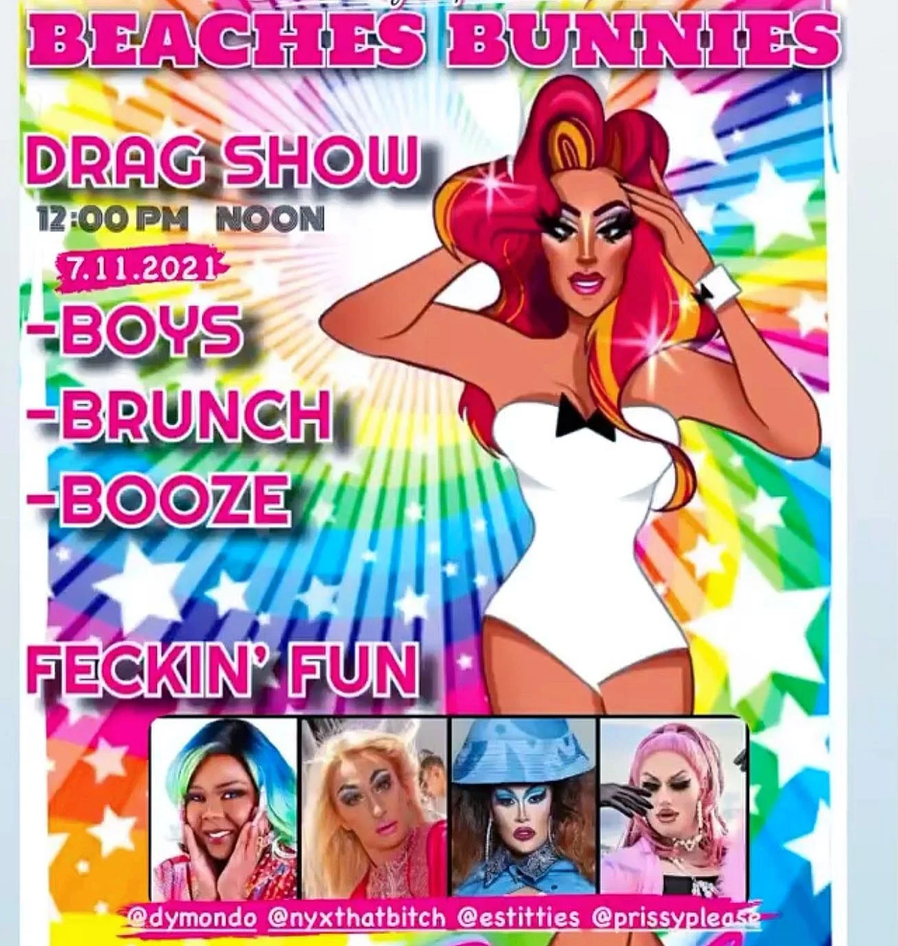 TOMORROW Sunday Brunch at #BeachesWeho is brought to you by @rhealitre and the @beachesweho BEACHES BUNNIES @nyxthatbitch @dymondo @prissyplease &amp; @estitties 🍾 Don&rsquo;t miss out and reserve your table quick on eventbrite!  https://www.eventbr