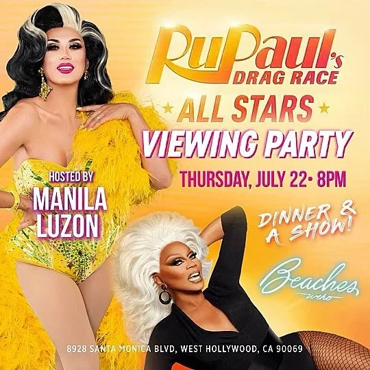 Join us be*ches TONIGHT with host @manilaluzon for an ALL STAR viewing of @rupaulsdragrace All Stars at 8PM 💃