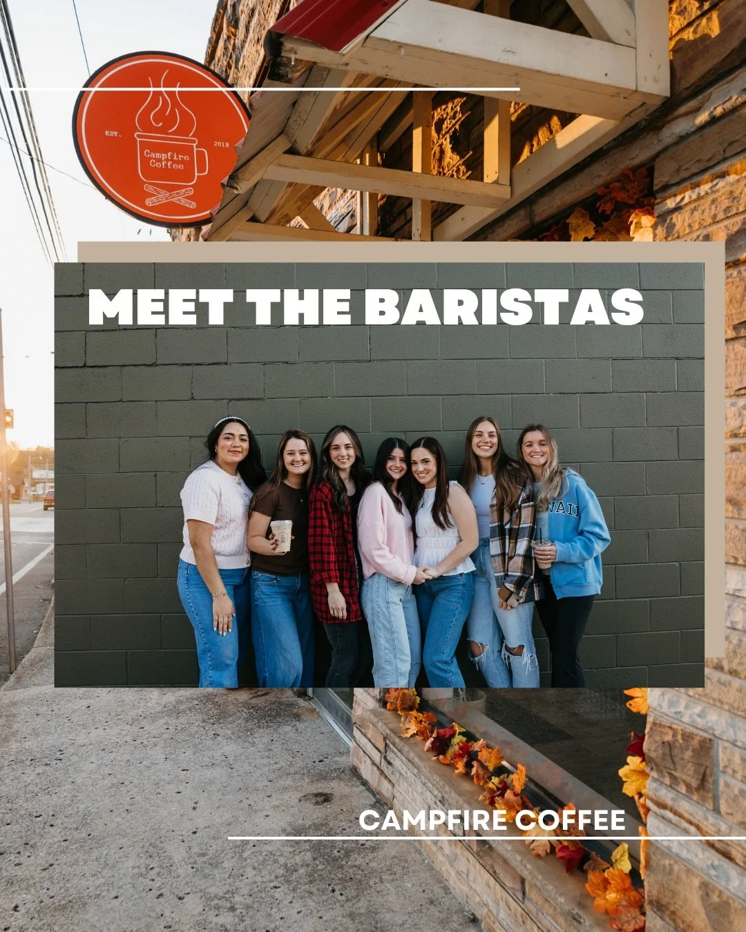 It was time for an updated team introduction to show our team of incredible baristas + staff! We love + appreciate each person a part of our Campfire Crew!🫶🏻✨