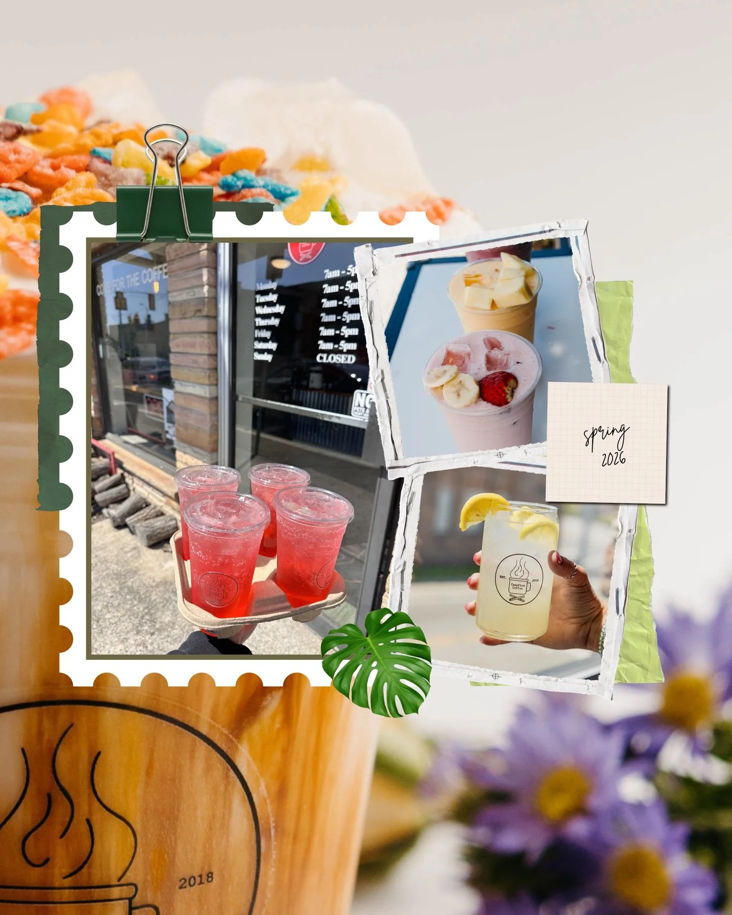 Refreshers, energy drinks, lemonade, fruit smoothies- if you need something refreshing- we&rsquo;ve got ya covered 😉🌸🌿🍉