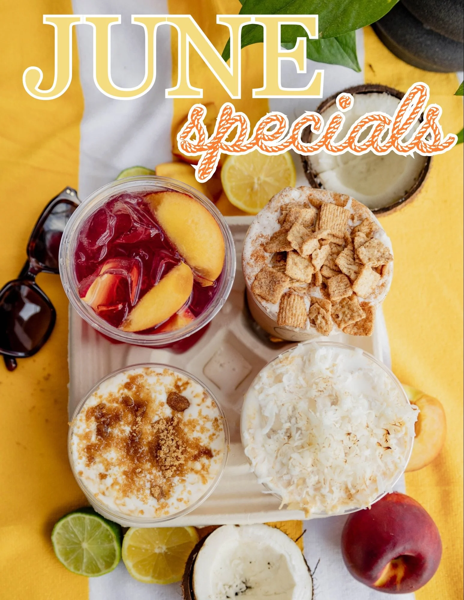 HAPPY JUNE 1st 🌴🏖️☀️🥥

June menu out TODAY!