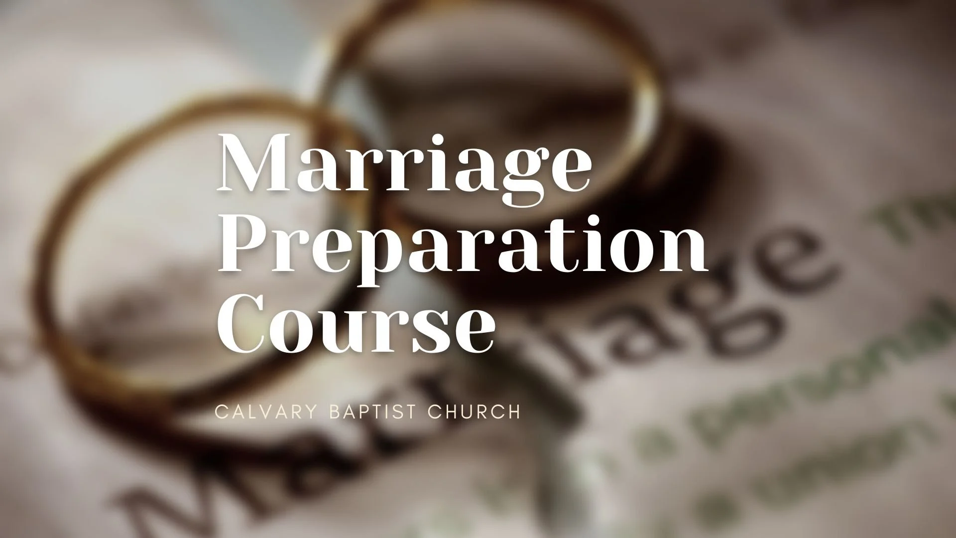 Marriage Preparation Class (Sep/Oct 2024 Intake)