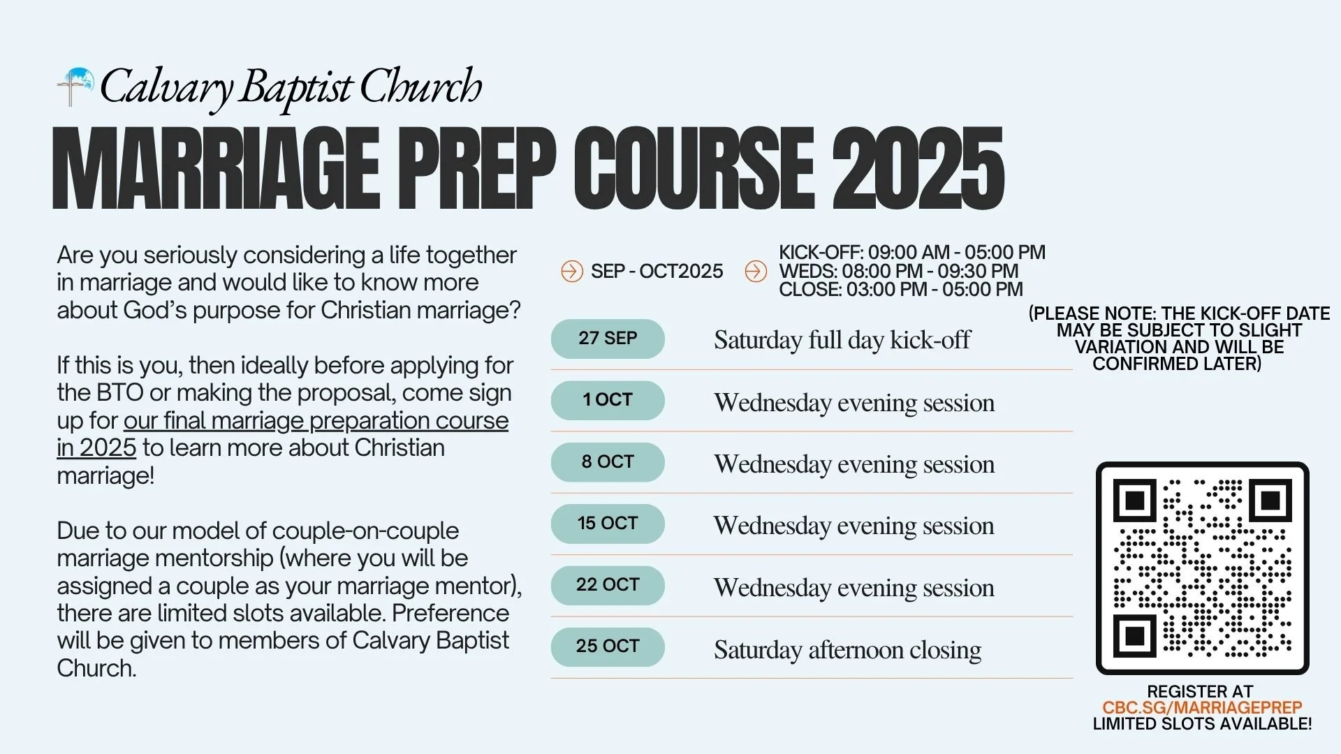 Marriage Prep Course (September-October 2025)
