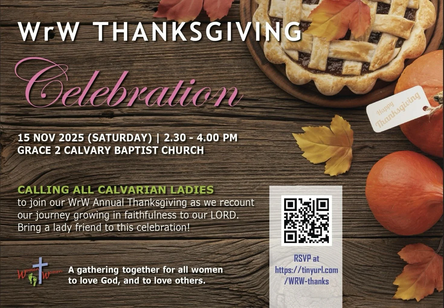Women Reaching Women (WrW) Thanksgiving Celebration