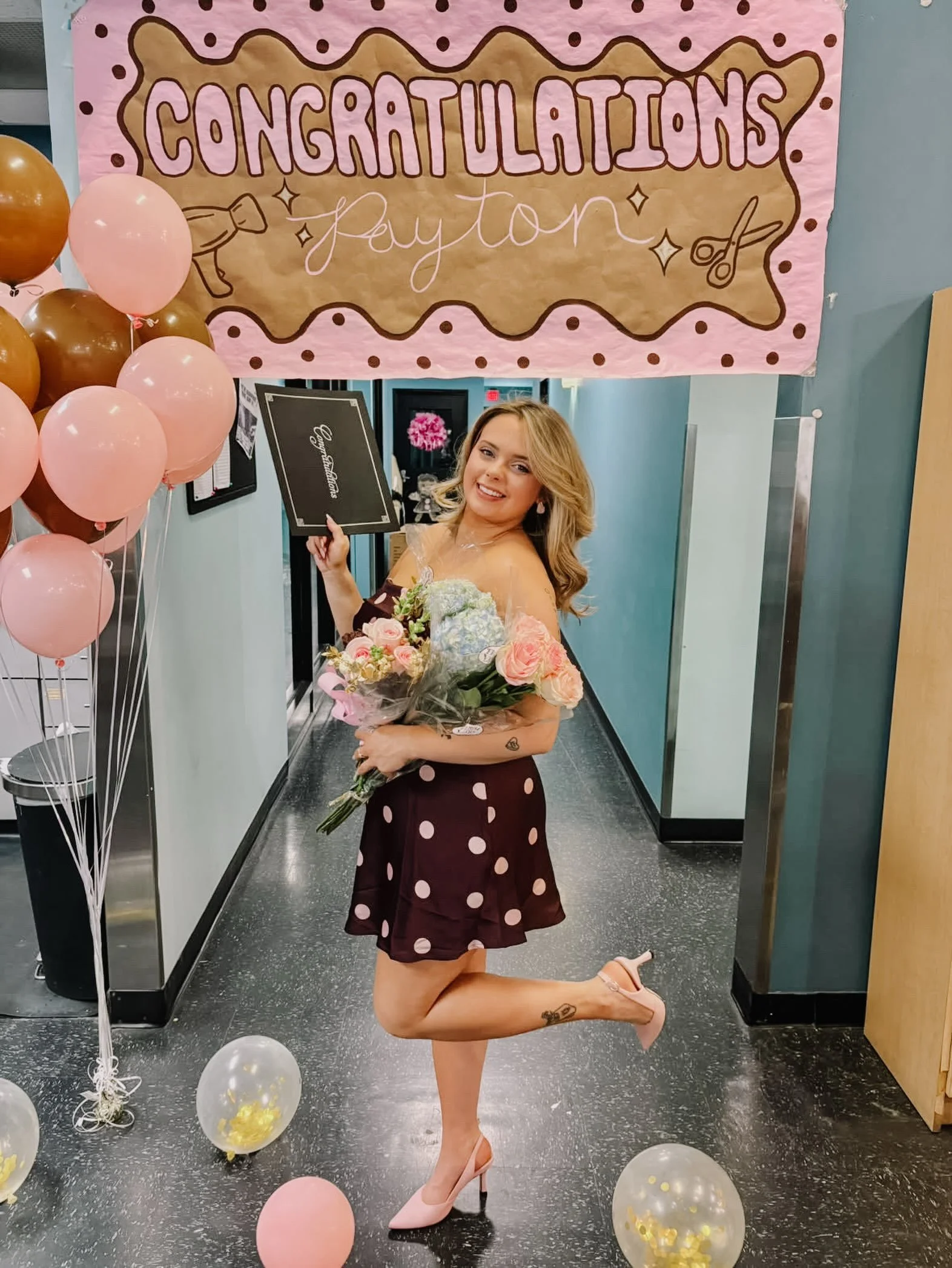 🤎🎀 Congratulations Payton! 🎀🤎 You have already shown so much potential as a stylist, and it has been so exciting to watch your skills and confidence grow throughout the program. Your talent and dedication are only the beginning of what&rsquo;s ah