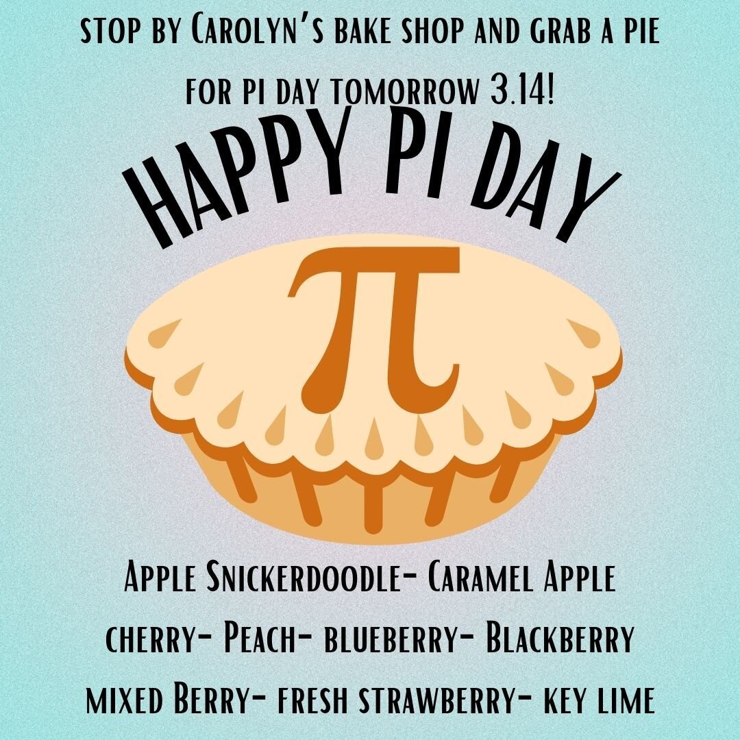 Get yours while they last!!

#carolynsbakeshop #piday #pielovers