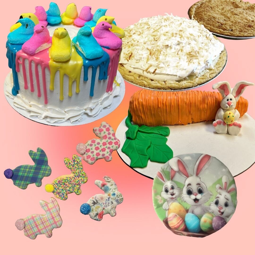 Make sure you get your Easter Dinner desserts ordered!

We have a variety of cakes, pies and cookies! 

Contact us today to order!