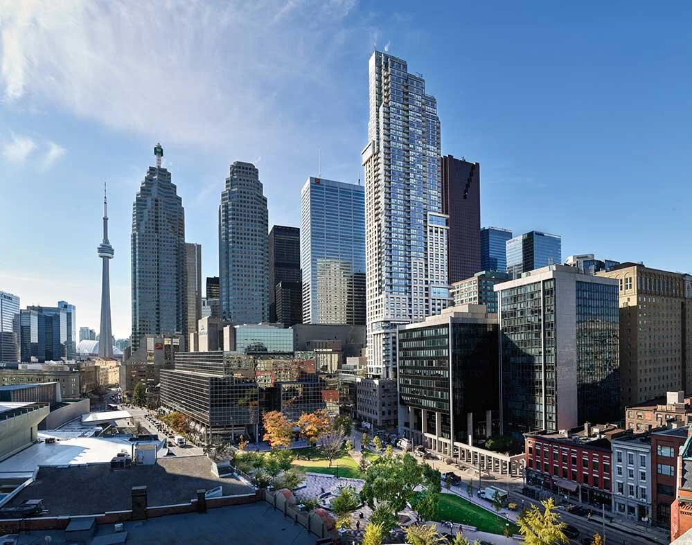 Architectural shot of Toronto skyline