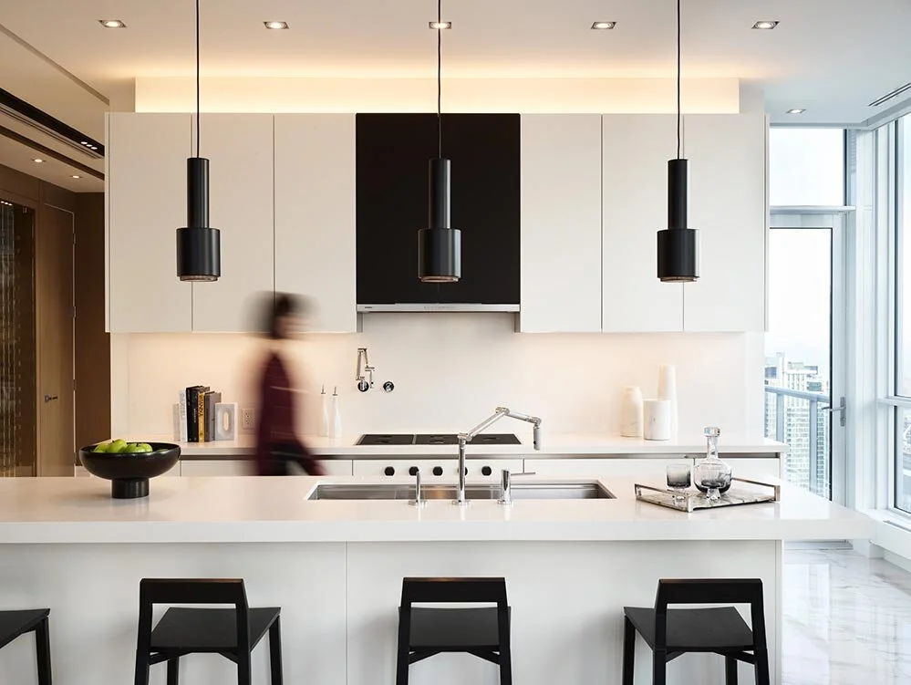 Architectural photo of kitchen interior
