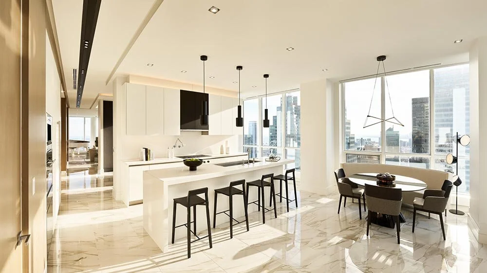 Architectural photo of condo interior