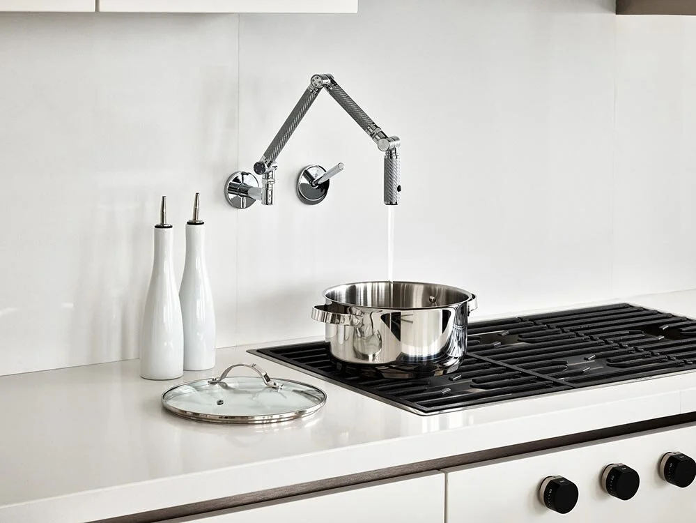 Architectural photo of kitchen counter