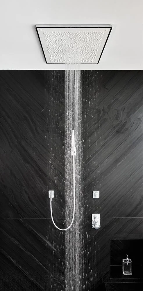 Architectural photo of shower interior