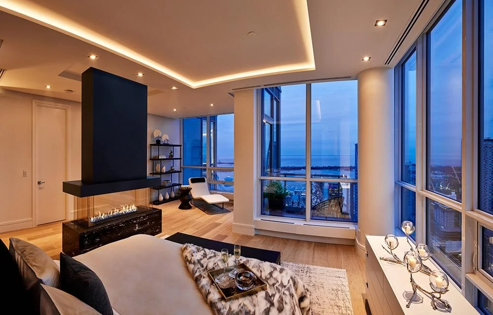 Architectural photo of bedroom interior